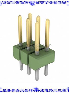 826656-3 针座连接器6POS分离式2排2.54mm公形插针通孔直针镀金