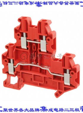 3046786 端子块连接器4POS馈通式2排6.2mm红色14-26AWG