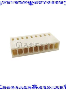 MTA-09 矩形连接器外壳9POS插座2.54mm母形插口白色自由悬挂