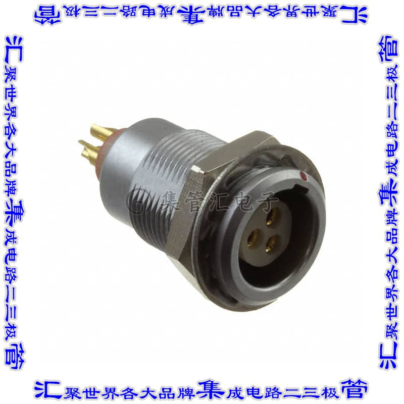 820B003-203RF01 圆形连接器3POS插座母插口焊杯镀金面板安装