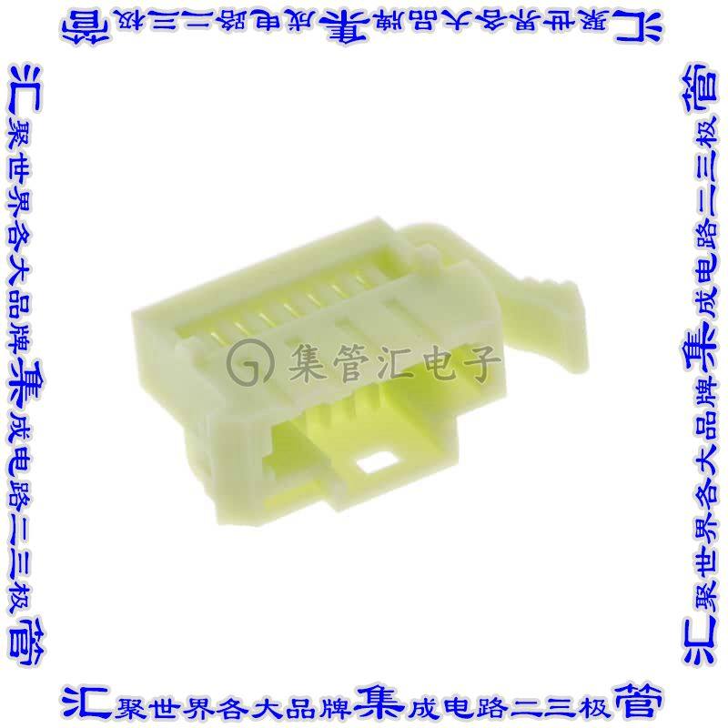 ISP1-08-A 矩形连接器外壳8POS插头1mm公形引脚绿色面板安装