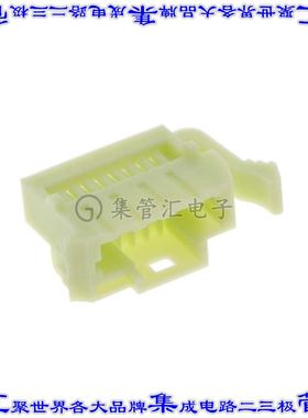 ISP1-08-A 矩形连接器外壳8POS插头1mm公形引脚绿色面板安装