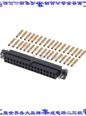 M80-4613405 矩形连接器34POS插座2排2mm母插口黑色压接镀金自由