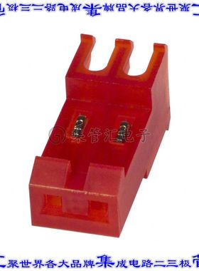 3-640601-2 矩形连接器2POS插座3.96mm母插口红色IDC锡自由悬挂