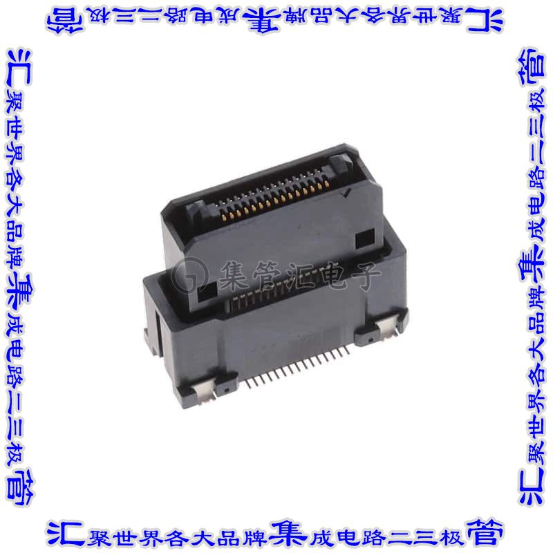 AX01F030VACBR150 板对板连接器30POS插座中央带触点2排0.64mm表