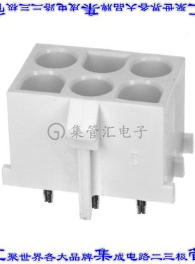 643424-1 针座连接器6POS插座3排6.35mm母形插口通孔直针锡