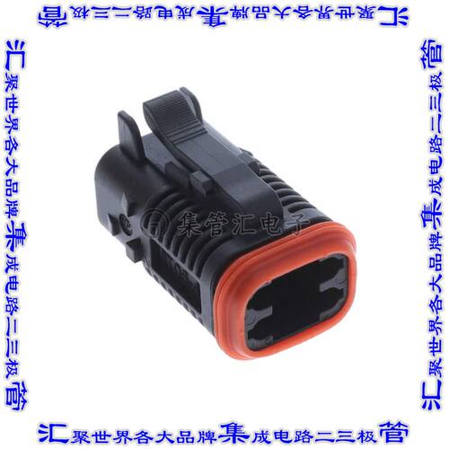 IT06-4S-006 矩形连接器外壳4POS插头2排母形插口黑色自由悬挂