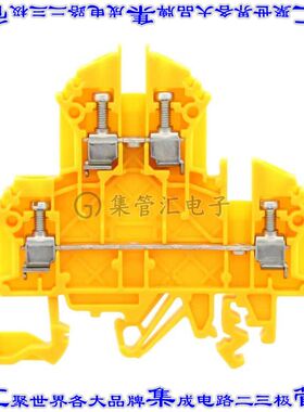 1206.8 端子块连接器4POS馈通式2排5.0mm黄色12-22AWG