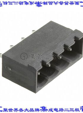 5452155 端子块连接器4POS接头公引脚带罩5.08mm黑色垂直通孔
