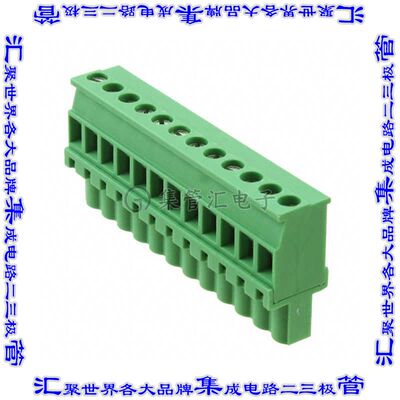 1792854 端子块连接器12POS插头母插口5.08mm绿色自由悬挂