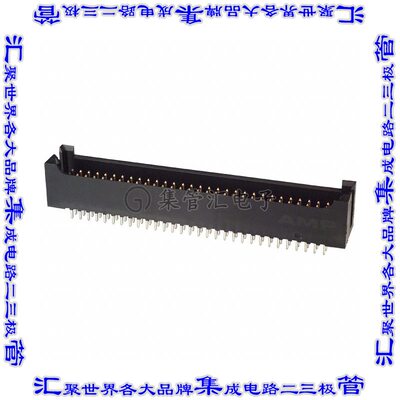 102567-4 针座连接器60POS接头2排2.54mm公形插针通孔直针镀金