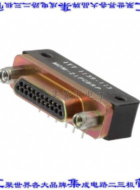 MDM-21PCBRP 连接器21POS插头公引脚3排D-TYPE型面板安装通孔直角