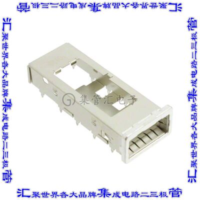 1888781-1 插拔式连接器机架QSFP+通孔直角压配