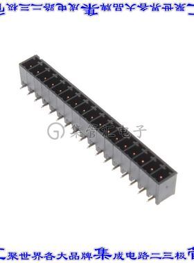 1-2342079-7 端子块连接器17POS接头公引脚带罩5mm黑色90DEG通孔