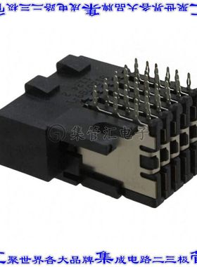 5120789-1 背板连接器30POS插座母插口6排2.5mm通孔直角