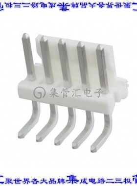 3-644754-5 针座连接器5POS接头3.96mm公形插针通孔直角锡