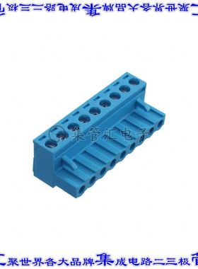 TBP01P1-508-09BE 端子块连接器9POS插头母插口5.08mm蓝色自由悬