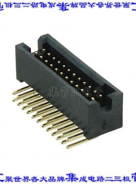 M50-4801245 针座连接器24POS接头2排1.27mm公形插针通孔直角镀金