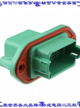 AT04-12PC-PM12 矩形连接器外壳12POS插座2排公形引脚绿色面板安