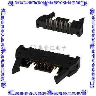 5102322-4 针座连接器20POS接头2排2.54mm公形插针通孔直角镀金