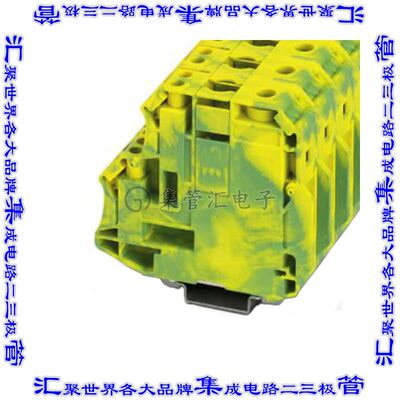 3213144 端子块连接器5POS接地地面20.3mm绿色黄色3/0-4AWG