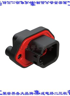 ATP04-6P-PM12BK 矩形连接器外壳6POS插座2排公形引脚黑色面板安