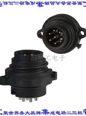 C01630C00610012 圆形连接器7POS插座公形引脚焊接银面板安装