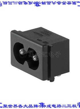4300.0104 电源接入连接器2POS插座公形引脚IEC320-C8面板安装预