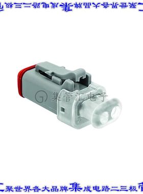AT06-2S-LED12V01 矩形连接器外壳2POS插头母形插口灰色自由悬挂