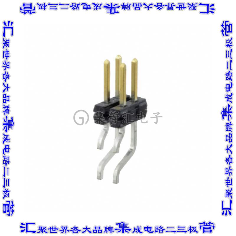 TSM-102-01-L-DH 针座连接器4POS接头2排2.54mm公形插针表贴SMD镀