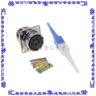 MS3470L14-5S 圆形连接器5POS插座母插口压接镀金面板安装