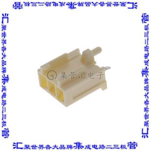 179844-1 针座连接器3POS接头3.96mm公形插针通孔直针锡
