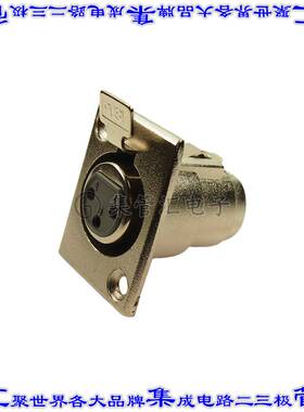 FC6100 圆形连接器3POS插座母插口焊杯面板安装