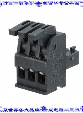ASP0440322 端子块连接器3POS插头母插口3.81mm黑色自由悬挂