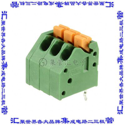 1-2834011-3 线对板连接器3POS接线端子3.5mm通孔垂直带板