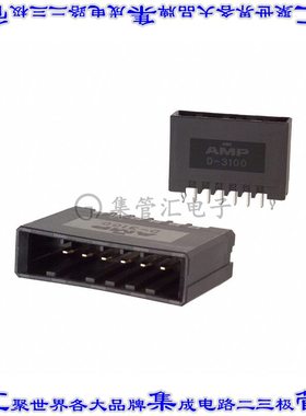 1-178316-3 针座连接器6POS接头3.81mm公形插针通孔直针镀金