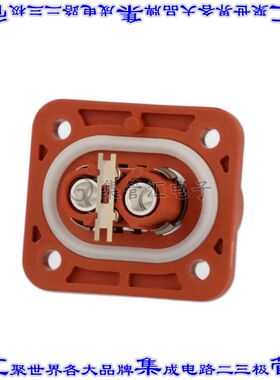 ELR2A04 矩形连接器2POS插座公引脚橙色面板安装