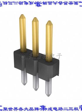 961103-6404-AR 针座连接器3POS接头2.54mm公形插针通孔直针镀金