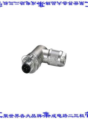 1424659 圆形连接器5POS插头公引脚弹簧架镀金自由悬挂直角