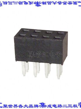25640801RP2 针座连接器8POS插座2排2mm母形插口通孔直针镀金