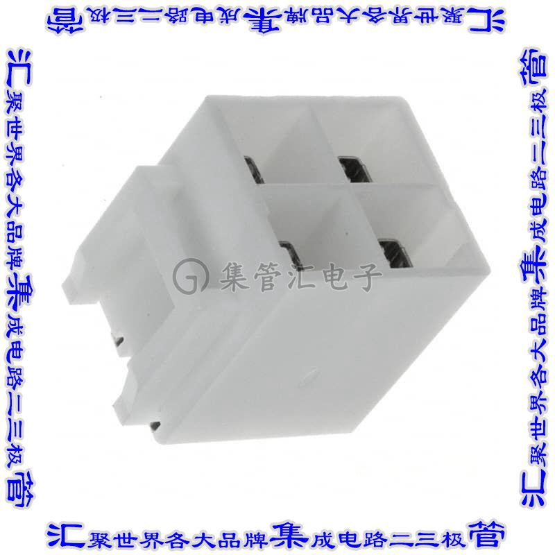 B04P-VL 针座连接器4POS接头2排6.2mm公形插针通孔直针锡