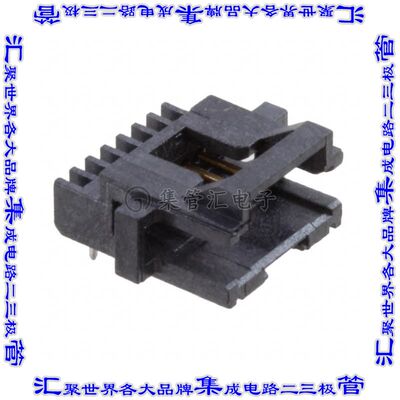 5-104074-2 针座连接器5POS接头1.27mm公形插针通孔直角镀金