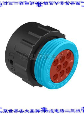 AHDP06-18-08PR-WTA 圆形连接器8POS插头外壳用于公插针黑色自由