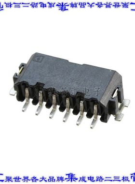 1778803 端子块连接器6POS接头公引脚带罩2.5mm黑色90DEG表贴SMD