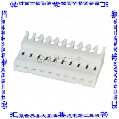 4-640621-0 矩形连接器10POS插座2.54mm母插口白色IDC锡自由悬挂