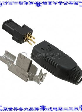 MQ172X-4SA-CV(30) 矩形连接器4POS插头公引脚黑色焊接镀金自由悬