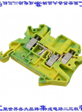 3044380 端子块连接器3POS接地地面6.2mm绿色黄色10-26AWG