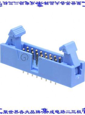 1761685-6 针座连接器16POS接头2排2.54mm公形插针通孔直针镀金