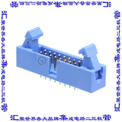1761685-6 针座连接器16POS接头2排2.54mm公形插针通孔直针镀金