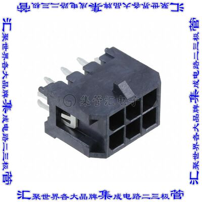G88MP06102KEU 针座连接器6POS接头2排3mm公形插针通孔直针锡
